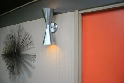 £84.11 • Buy Wall Fixtures Atomic 60's Style Mid Century Modern Bow Tie Dual Cone Wall Sconce
