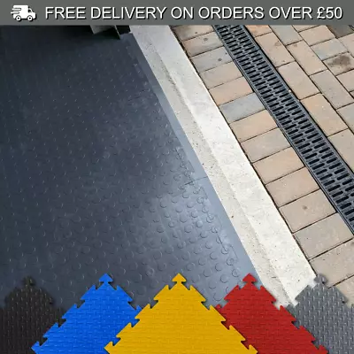 Heavy-Duty Interlocking Garage / Workshop Flooring Mats / Tiles • £4.91