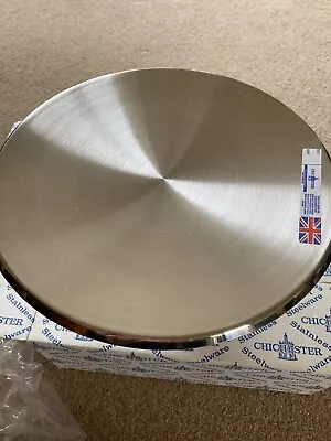 Vintage Retro 1970’s Chichester Stainless Steel Pedestal Cake Stand Boxed Unused • £18