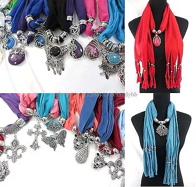 6pcs Wholesale Jewelry Scarf Necklace Bulk Lot Wrap Scarves Bulk • $35.38