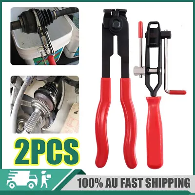 2Pc Auto CV Joint Boot Clamps Pliers Automobile Car Banding Clamp Tool Kit Set • $22.45