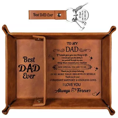 Best Dad Ever Gifts For Dad From Daughter Dad Birthday Gift Idea PU Leather ... • $19.68