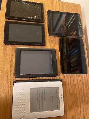 $50 • Buy Lot Of 6 Tablets Kindle Velocity Pandigital FOR PARTS