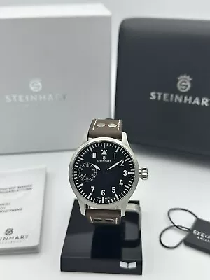 Steinhart Nav. B-Uhr 44 Handwind Swiss Unitas 6497 Stainless Steel 44mm Black • $795