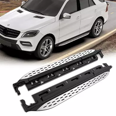 2X Running Board Side Steps Nerf Bars For 2012-17 Mercedes Benz W166 ML350 GLE • $155.95