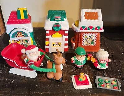 Fisher Price Little People Santa Mrs. Claus Christmas Village Set 10 Pieces • $35