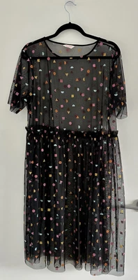 $45 • Buy GORMAN Pulling Shapes Mesh Dress Size 14 EUC (dress Only, No Slip)
