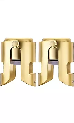 OWO Champagne / Wine Stopper Stainless Steel Bottle Plug Sealer Gold • £4.99