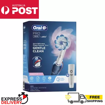 $59.99 • Buy Oral-B ‎Pro 1500 Rechargeable Electric Toothbrush - Midnight Blue + Travel Case