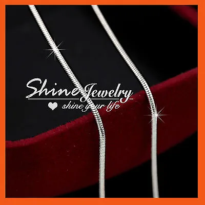 9K WHITE GOLD FILLED SILVER SNAKE CHAIN For Pendant SOLID WOMEN MEN KID NECKLACE • $7.99