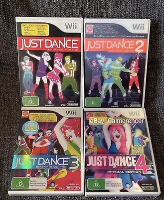 4x Nintendo Wii Just Dance Games 1 2 3 4- Pal Genuine Special Editions💨 2post • $70