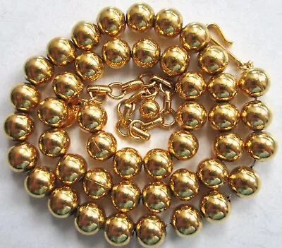 VENDOME Pristine Vintage String Of Gold Plated Beads Classic NECKLACE • $5.99