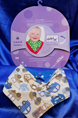 £4.95 • Buy Skibz Brand Baby Dribble Bib Teething - Car Design - 100% Cotton