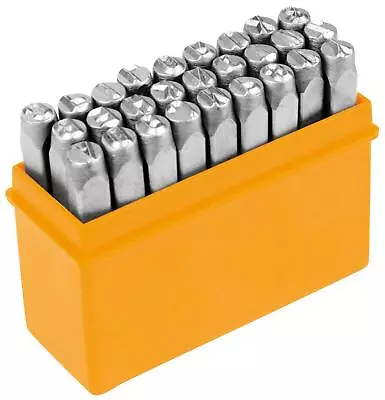 Tolsen Letter Punch Set 27pcs Hardened Steel 3-6mm Metal Stamp Craft Tool Kit • £12.95