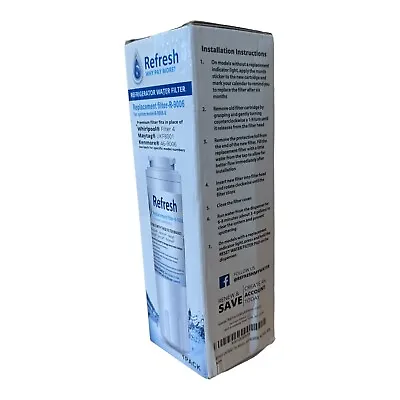 £12.44 • Buy Refresh Refrigerator Water Filter R-9006 Fits Maytag Kenmore Whirlpool - NEW