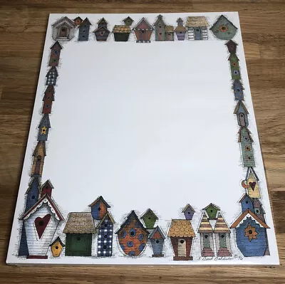 New Vintage Main Street Press Home Sweet Home Birdhouses Letter Note Pad 1997 • $19.95