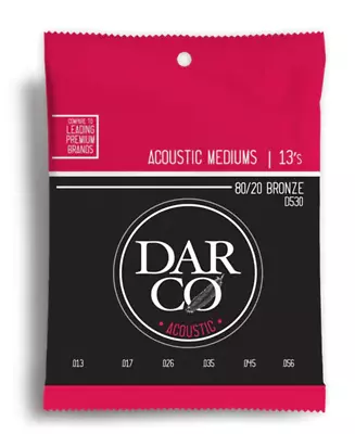 Darco Acoustic 80/20 Bronze Medium Guitar String Set (13-56) • $11.90