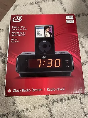 New Digital AM/FM Alarm Clock Radio W Docking Station For IPod MP3 Player Black • $15.59