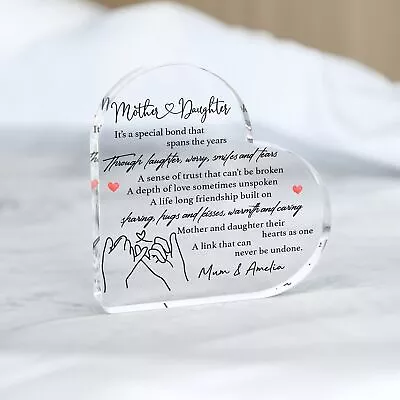 Personalised Mother's Day Gift Mother & Daughter Poem Gift For Mum • £13