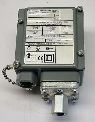 $300 • Buy Schneider Electric Square D GAW-25 Pressure Switch 9012 Series C 3-150 Psig
