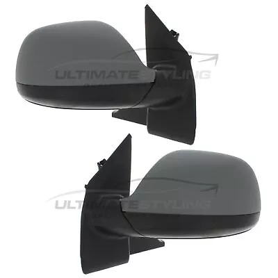 Wing Door Mirrors VW T5.1 Transporter Van 2010-2016 Electric Primed Covers Pair • $187.12