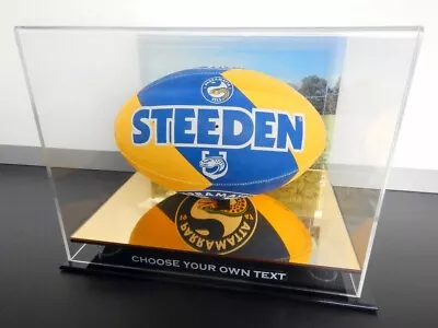 ✺New✺ NRL Football Gold Mirror DISPLAY CASE - Rugby League Sports Memorabilia • $174.99