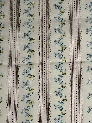 Vintage Heavy Pillow Case Ticking Fabric  Aqua Yellow Purple Magenta  60” X 28” • $13.46