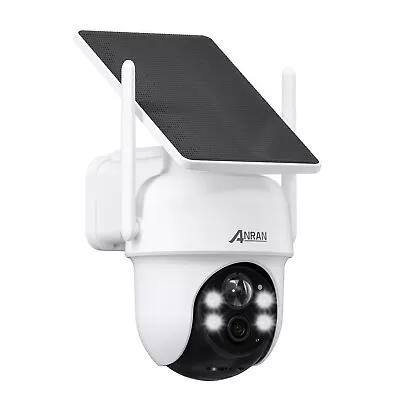 ANRAN Wireless Solar Powered Security Camera Outdoor Home Battery PT CCTV 3K FHD • £49.99