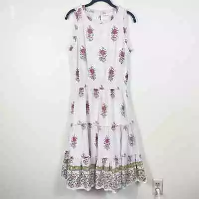 Roller Rabbit Sleeveless Ruffle Trim Knee Length Valley Floral Naoki Dress • $60