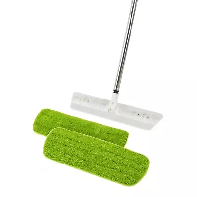 Flat Dust Mop With 2 Washable Wet Or Dry Microfiber Mop Pads • $29.99