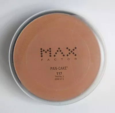 Max Factor Pancake/Pan-cake #117 (Tan No.2) Made In U.S.A. Water-activated RARE • $229