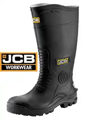 Jcb Wellies Waterproof Safety Wellingtons Steel Toe Cap Midsole Yard Boots Sz Uk • £27.95