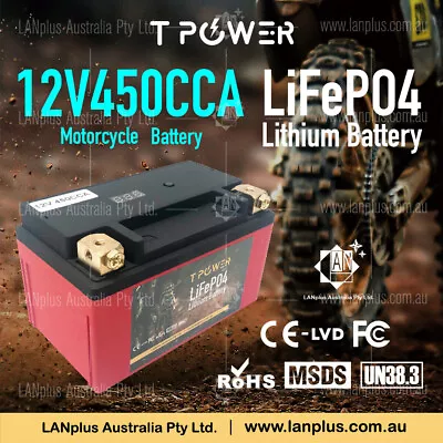 12V 450CCA Lithium Starting Motorcycle Battery YTX12-BS TYX14-BS YTX20L-BS YTX20 • $185