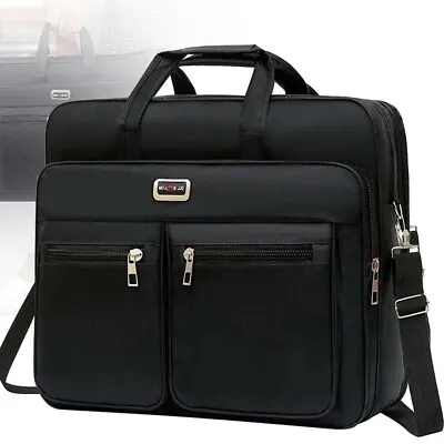 Men Business Laptop Bag-Briefcase Work Cases-Waterproof Messenger Bags Shoulder • £13.99