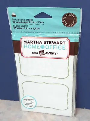 Martha Stewart Home Office With Avery Name Badges Green 2-1/2  X 3-1/2   24 Pack • $9.95