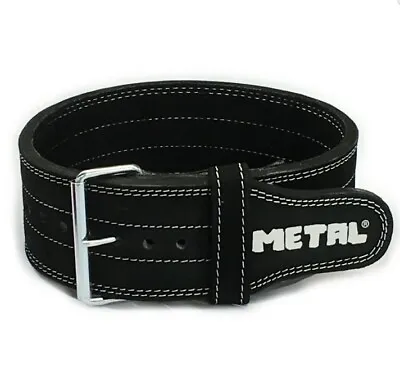 METAL Cut Suede 1 Prong 104 X 4 Inch Powerlifting Belt - Black Double Suede • $84.97