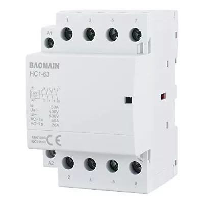 Baomain 4 Pole Contactor With 120volt AC Coil 50A HC1-63 Universal Circuit Co... • $26.18