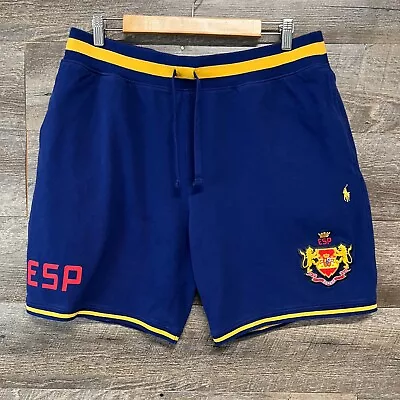 Polo Ralph Lauren Pony Logo Crest World Cup Soccer ESP ESPANA Mesh Shorts Sz XL • $33.96