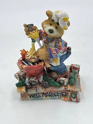 Vintage 1995 Moose Creek Crossing Enesco Bear Dad Grill Figurine Well Marinated • $14.95