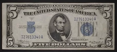 1934-A $5 Silver Certificate - Fr. 1651 US Currency • $19.95