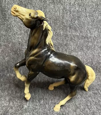 Vintage Breyer #88 Glossy Dark Charcoal Diablo The Semi-Rearing Mustang Horse • $110