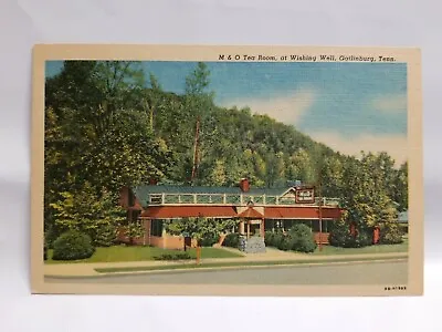 Vintage Gatlinburg Tennessee M & O Tea Room Wishing Well Moffett Postcard TN • $3.99