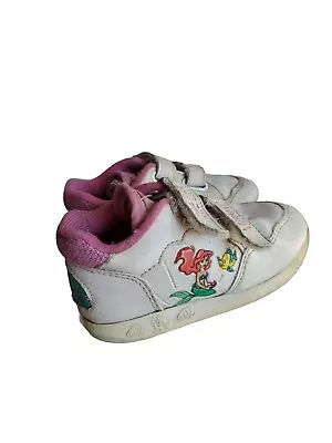 Vintage Disneys The Little Mermaid Baby Girl Toddler Shoes Hoop & Loop Flounder • $17