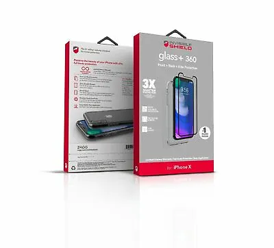 ZAGG - Glass+ 360 Screen Protector IPhone X/Xs XR Xs Max • $9.98