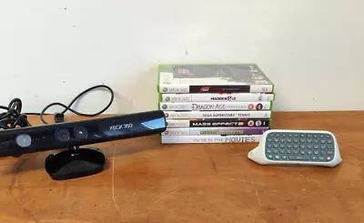 Xbox 360 Bundle 7 Games Dragon Age Mass Effect Madden Sega Kinect & Keyboard • £14.99