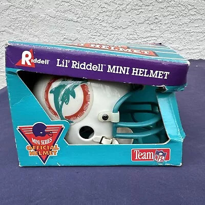 Riddell Mini Football Helmet Lil' Riddell Vintage Miami Dolphins (1994) New • $20