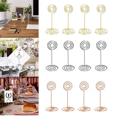 10/20X Round Photo Holder Stand Table Number Wedding Place Card Paper Menu Clip • £5.89