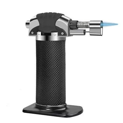 Butane Gas Micro Blow Torch Lighter Welding Soldering Refillable Tool Black • £8.49