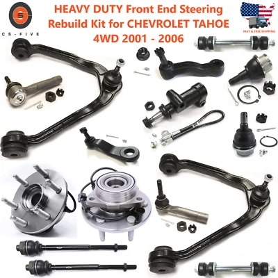 $349.99 • Buy HEAVY DUTY Front End Steering Rebuild Kit For CHEVROLET TAHOE 4WD 2001 - 2006