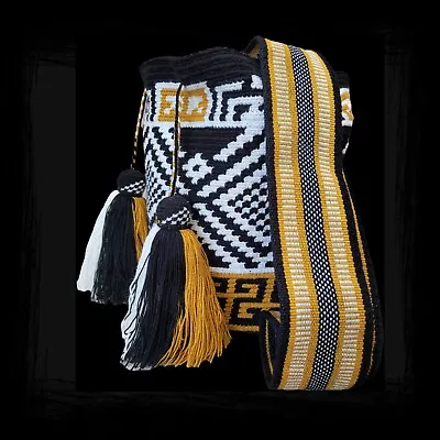 Crocheted Wayuu Mochila Cross-body Bag Wearable Tribal Art • $69.99